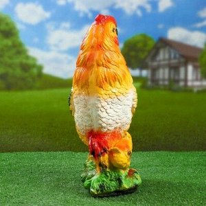 Садовая фигура "Курица с цыплятами" 41х32см