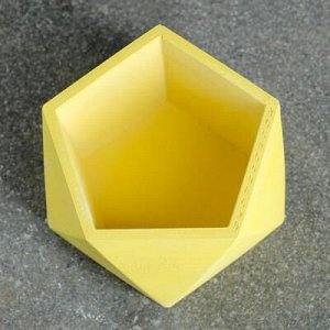 Кашпо Пятиугольник 9 х 6 см желтый