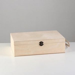 Подарочный ящик 34?21.5?10 см деревянный, с закрывающейся крышкой, с ручкой