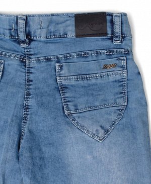 Джинсовые брюки для девочки Цвет: голубой
