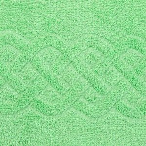 Полотенце махровое «Plait», цвет зелёный, 100х150 см