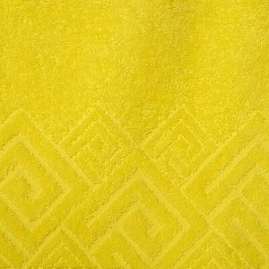 Полотенце махровое «Poseidon» 100х150, цвет жёлтый