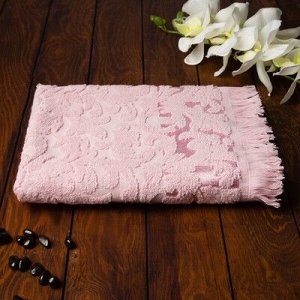 Полотенце Fidan Orient 70х130 см, розовый, хлопок 100%, 420 гр/м2
