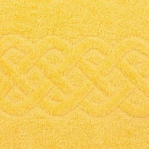 Полотенце махровое «Plait» цвет жёлтый, 100х150
