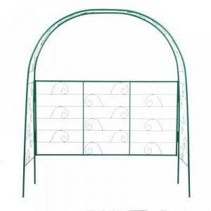 Арка садовая, разборная, 180 ? 150 ? 50 см, металл, зелёная, «Беседка»