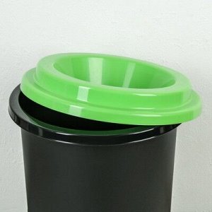 Контейнер для мусора с крышкой 50 л "Эко", цвет зелёный