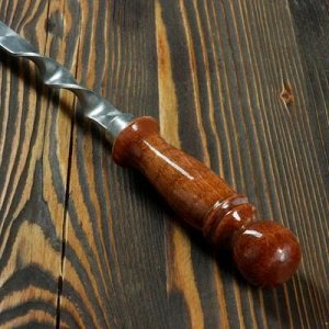 Кочерга узбекская с деревянной ручкой, с узором, 70*1,6см, сталь 3мм