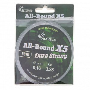 Леска Allvega All-round X5 0,16 мм, 50 м