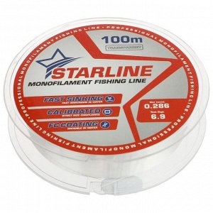 Монофильная леска STARLINE 100 м (transparent) d=0,286 мм