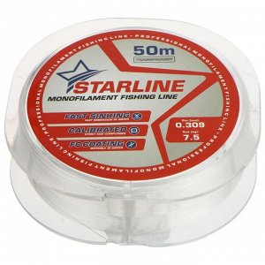 Монофильная леска STARLINE 50 м (transparent) d=0,309 мм