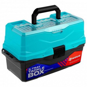 Ящик для снастей Tackle Box трёхполочный NISUS, цвет бирюзовый