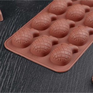 Силиконовая форма для шоколада "Ананасы мини"