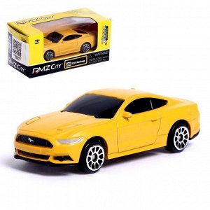 Машина металлическая Ford Mustang, масштаб 1:64, цвет жёлтый матовый