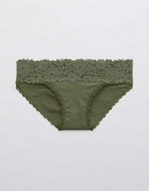 Aerie Bluegrass Lace Shine Bikini Underwear