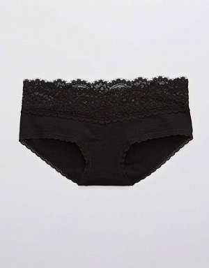 Aerie Cotton Eyelash Lace Boybrief Underwear