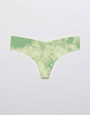 Aerie No Show Printed Thong Underwear