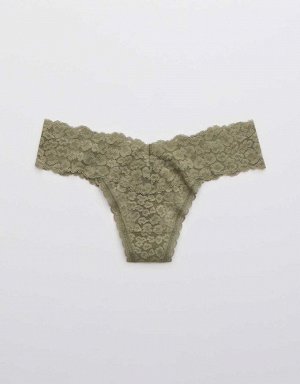 Aerie Animal Lace Thong Underwear