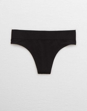 Aerie Ribbed Seamless Thong Underwear