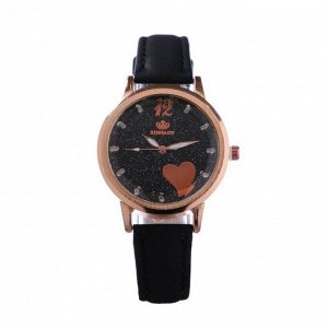 Подарочный набор 2 в 1 Rinnady: наручные часы и браслет, d=3.8 см, чёрный
