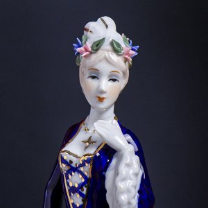 Сувенир керамика "Леди в платье каскадом" 20х7х6 см