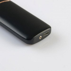 Зажигалка электронная, спиральная, "Сильный крепкий 100 % Мужик", чёрная 3х7.3 см . USB