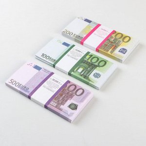 Набор сувенирных денег "500, 200, 100 евро"
