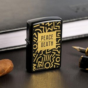 Зажигалка бензиновая &quot;Peace death&quot;, 5,5 х 3,5 см