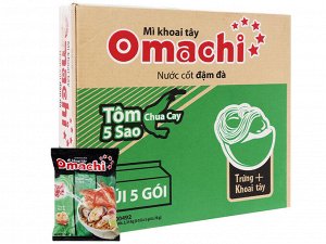 Пшеничная лапша Omachi Креветка коробка 30шт*78гр
