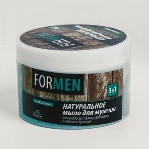 Мыло натуральное для мужчин &quot;3 в 1&quot;, уход за кожей и волосами, для мягкого бритья