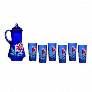 Набор питьевой «Радуга. Лилия», 7 предметов: кувшин 1,2 л, стаканы 230 мл, 6 шт