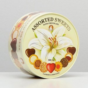 Набор "Бискотти", Assorted Sweets, сдобное печенье и шоколадные конфеты, 500 г