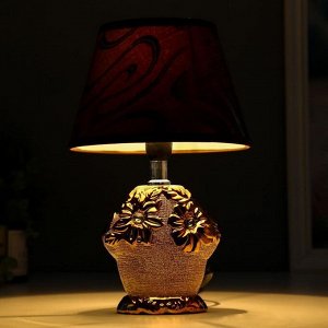 Лампа настольная 16276/1BR+GD Е14 40Вт коричнево-золотой 17х17х26 см