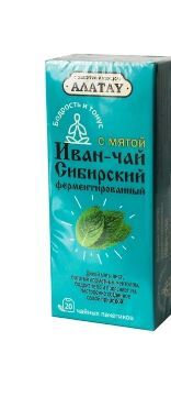 Чайный напиток "АЛАТАУ" Иван-чай фермен-ый, с Мятой, ф.п. 2г.*20, 40гр пачка