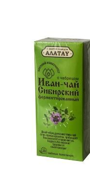 Чайный напиток "АЛАТАУ" Иван-чай фермен-ый, с Чабрецом, ф.п. 2г.*20, 40гр пачка