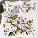 552207/56 КПБ 2сп &quot;Magnolia&quot; green н(2)70*70  Melissa