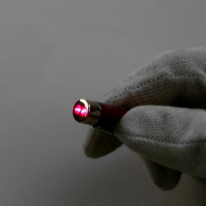 Фонарь-ручка, с лазером, 2 света, 13.5 х 1 см, микс