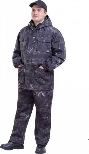 Костюм демисезонный "СУМРАК-ВЕСНА/ОСЕНЬ" куртка/брюки цвет: кмф "Черный", ткань: Твил рип-Стоп