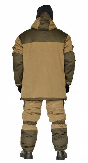 Костюм зимний "ГОРКА" куртка/брюки, цвет: св.хаки/т.хаки, ткань: Полибрезент/Полибрезент