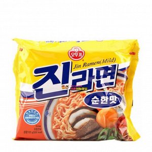 СКИДКА! Лапша быстрого приготовления со вкусом грибов "Джин Рамен Jin Ramen" (Mild) 120г