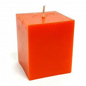 Свеча куб, оранжевая, 5х5.7см