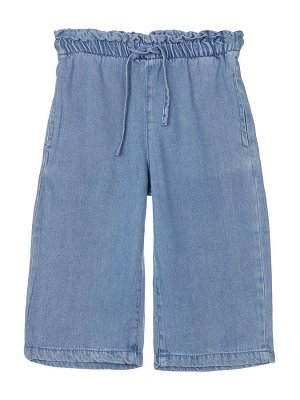 Брюки текстильные джинсовые для девочек (кюлоты)