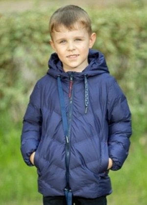 Куртка-пуховик для мальчика "Ян" р.110  цв.морская волна  тм.Аврора