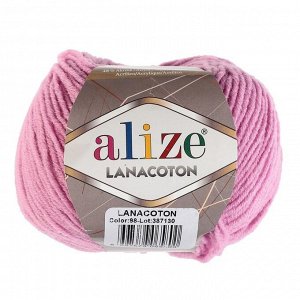 Пряжа "Lanacoton" 26% Шерсть, 26% *лопок, 48% Aкрил 160м/50гр (98 розовый)