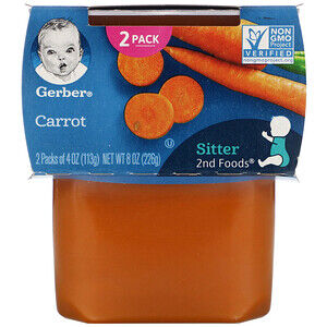 Gerber, морковь, 2 баночки, 113 г