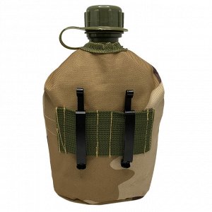 Армейская фляга с котелком в подсумке камуфляжа 3-Color Desert Camo №5