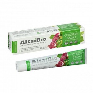Зубная паста AltaiBio для профилактики кариеса солодка бадан, 75 мл