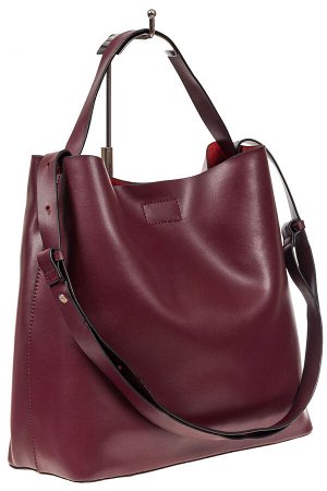 Женская сумка-мешок, цвет бордовый