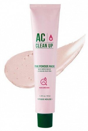 Маска для лица с розовой глиной для проблемной кожи ETUDE AC Clean Up Pink Powder Mask 100 мл, ,