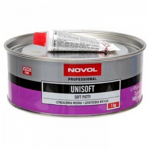 Шпатлевка NOVOL мягкая UNISOFT 1кг +отв.25g (1шт.х25g) 1/8 Nvl-1153