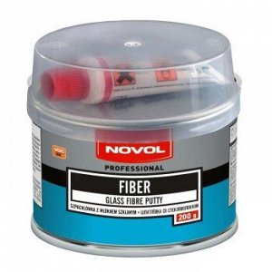 Шпатлевка NOVOL со стекловолокном "FIBER" 0.2кг +отв.8g (1шт.х8g) 1/24 Nvl-1220